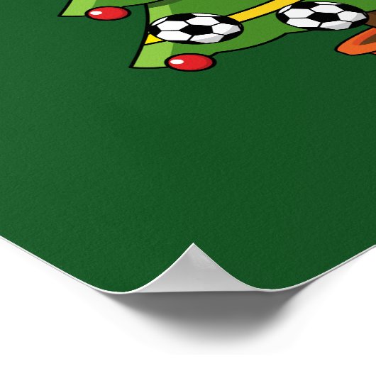 Fußball Weihnachtsbaum Poster (Ecke)
