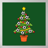 Fußball Weihnachtsbaum Poster (Vorne)