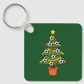 Fußball Weihnachtsbaum Schlüsselanhänger (Vorderseite)