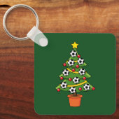 Fußball Weihnachtsbaum Schlüsselanhänger (Vorderseite)