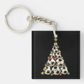 Fußball-Weihnachtsbaum Schlüsselanhänger (Vorderseite)