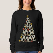 Fußball-Weihnachtsbaum Sweatshirt (Vorderseite)