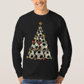 Fußball-Weihnachtsbaum T-Shirt (Vorderseite)