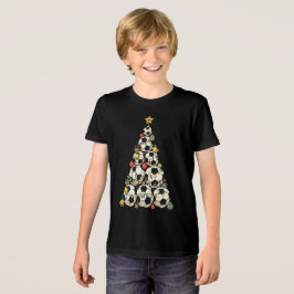 Fußball-Weihnachtsbaum Tri-Blend Shirt