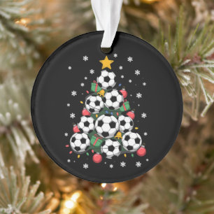 Fußball-Weihnachtsbaum Xmas-Spieler Fußballfan Ornament
