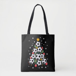 Fußball-Weihnachtsbaum Xmas-Spieler Fußballfan Tasche