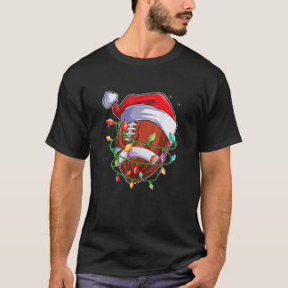 Fußball Weihnachtsbeleuchtung Sport Xmas Weihnacht T-Shirt