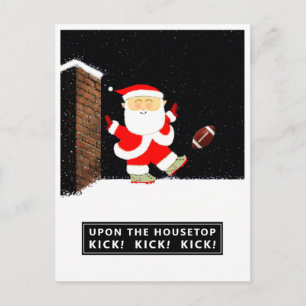 Fußball Weihnachtsfeiertag Postkarte