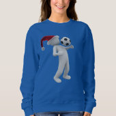 Fußball-Weihnachtsfrauen Sweatshirt (Vorderseite)