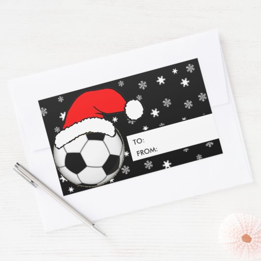 Fußball Weihnachtsgeschenk Aufkleber (Umschlag)