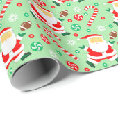 Fußball Weihnachtsgeschenk Geschenkpapier (Rolleneckpunkt)