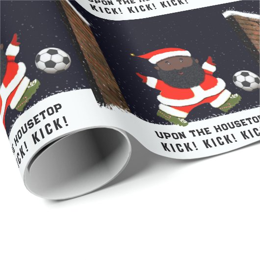 Fußball Weihnachtsgeschenk Geschenkpapier (Rolleneckpunkt)
