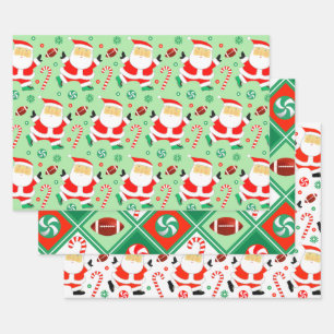 Fußball-Weihnachtsgeschenk-Verpackungspapier Geschenkpapier Set