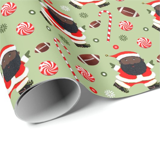 Fußball Weihnachtsgeschenk Wrapping Paper Geschenkpapier (Rolleneckpunkt)