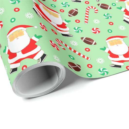 Fußball Weihnachtsgeschenk Wrapping Paper Geschenkpapier (Rolleneckpunkt)