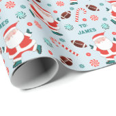 Fußball Weihnachtsgeschenk Wrapping Paper Geschenkpapier (Rolleneckpunkt)