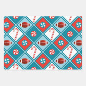 Fußball Weihnachtsgeschenk Wrapping Paper Geschenkpapier Set (Vorderseite 2)