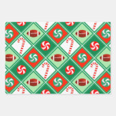 Fußball Weihnachtsgeschenk Wrapping Paper Geschenkpapier Set (Vorderseite 2)
