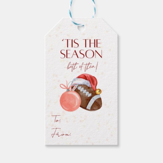 Fußball-Weihnachtsgeschenkanhänger Geschenkanhänger (Vorderseite)