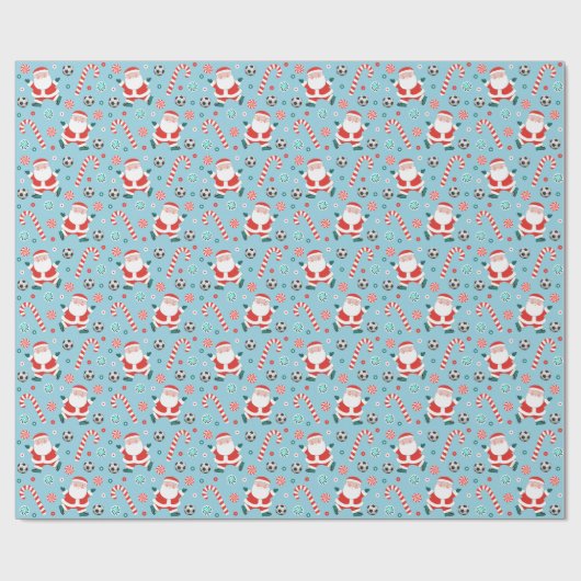 Fußball Weihnachtsgeschenke Wrapping Paper Geschenkpapier (Flach)