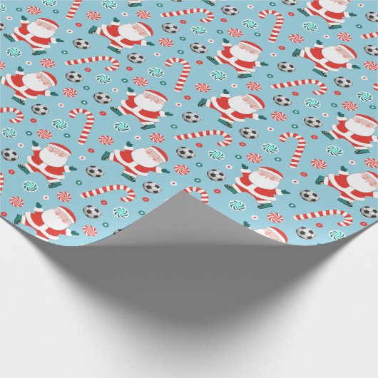 Fußball Weihnachtsgeschenke Wrapping Paper Geschenkpapier (Ecke)
