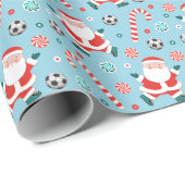 Fußball Weihnachtsgeschenke Wrapping Paper Geschenkpapier (Rolleneckpunkt)
