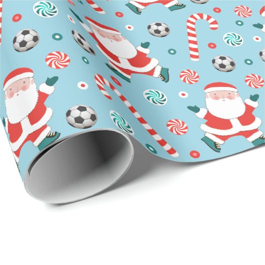 Fußball Weihnachtsgeschenke Wrapping Paper Geschenkpapier (Rolleneckpunkt)