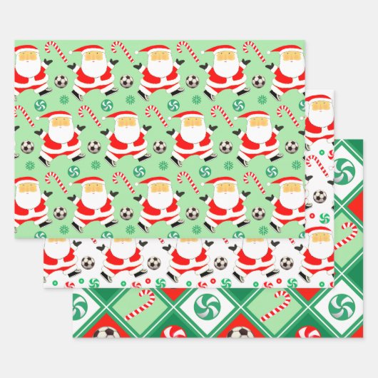 Fußball Weihnachtsgeschenke Wrapping Paper Geschenkpapier Set (Set)