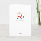 Fußball-Weihnachtsgrüße Feiertagskarte (Rückseite)