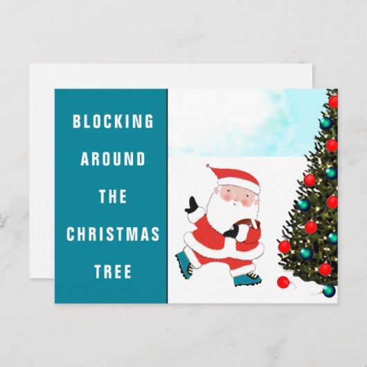 Fußball Weihnachtskarte Feiertagspostkarte (Vorne/Hinten)