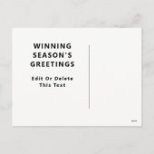 Fußball Weihnachtskarte Feiertagspostkarte (Rückseite)