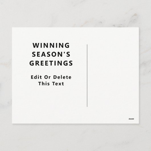 Fußball Weihnachtskarte Feiertagspostkarte (Rückseite)