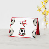 Fußball-Weihnachtskarte Karte (Gelbe Blume)