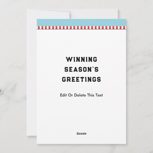 Fußball Weihnachtskarten Feiertagskarte (Rückseite)