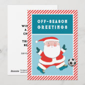 Fußball-Weihnachtskarten Feiertagskarte (Vorne/Hinten)