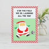 Fußball-Weihnachtskarten Feiertagskarte (Stehend Vorderseite)