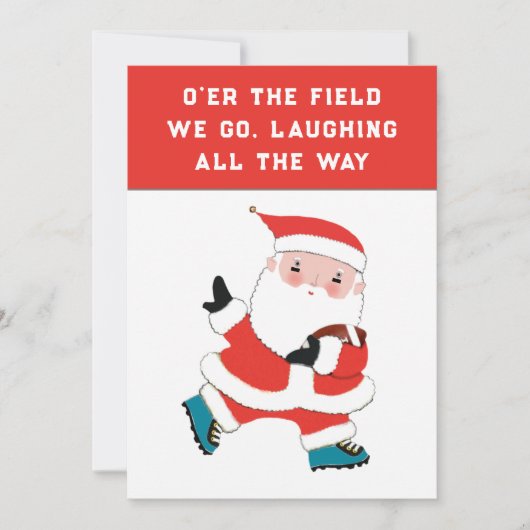 Fußball Weihnachtskarten Feiertagskarte (Vorderseite)