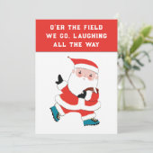 Fußball Weihnachtskarten Feiertagskarte (Stehend Vorderseite)