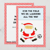 Fußball-Weihnachtskarten Feiertagskarte (Vorne/Hinten)