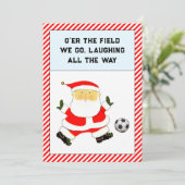 Fußball-Weihnachtskarten Feiertagskarte (Stehend Vorderseite)