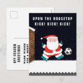 Fußball-Weihnachtskarten Feiertagspostkarte (Vorne/Hinten)