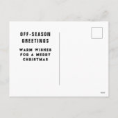 Fußball-Weihnachtskarten Feiertagspostkarte (Rückseite)