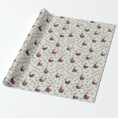 Fußball-Weihnachtsmann auf Spitze Geschenkpapier (Ungerollt)