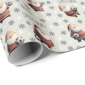 Fußball-Weihnachtsmann auf Spitze Geschenkpapier (Rolleneckpunkt)