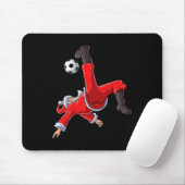 Fußball Weihnachtsmann Fahrrad Kick Xmas Jungs Män Mousepad (Mit Mouse)