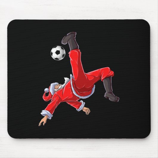 Fußball Weihnachtsmann Fahrrad Kick Xmas Jungs Män Mousepad (Vorne)