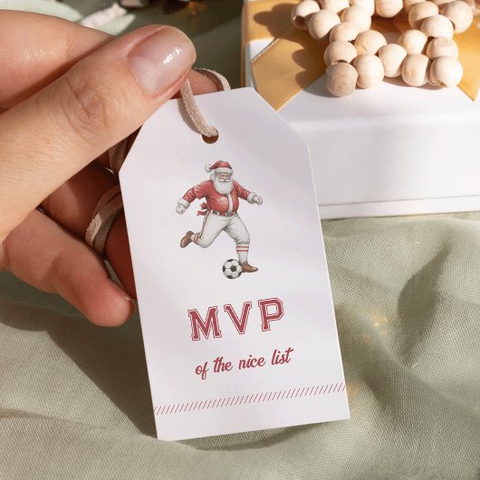 Fußball-Weihnachtsmann MVP der netten Liste Weihna Geschenkanhänger