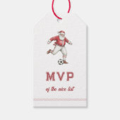 Fußball-Weihnachtsmann MVP der netten Liste Weihna Geschenkanhänger (Vorderseite)
