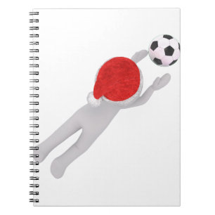 Fußball-Weihnachtsmann Notizblock