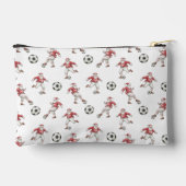 Fußball-Weihnachtsmann Personalisiertes Weihnachte Zubehörtasche (Rückseite)